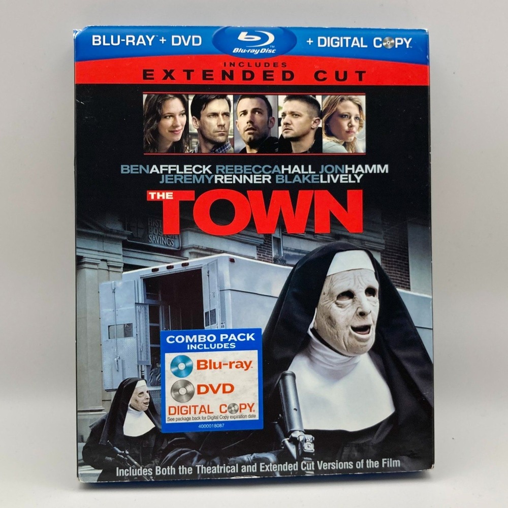 The Town Extended Cut Blu-ray DVD Digital Copy Ben Affleck Rebecca Hall Jon Hamm